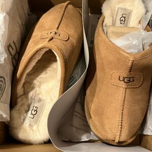 UGG Chestnut Suede Slip-Ons